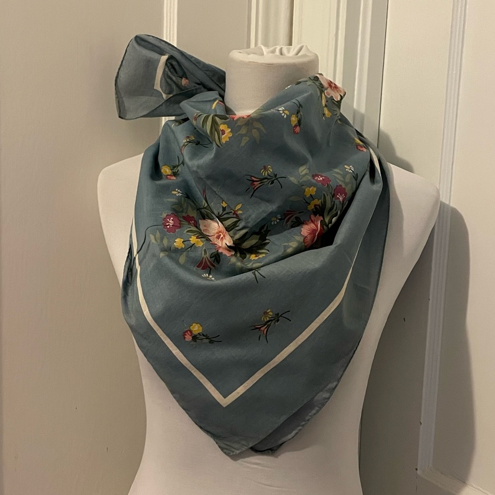 Vintage Ralph Lauren Floral Cotton Scarf